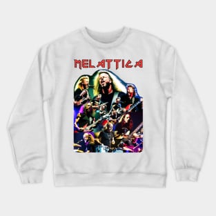 Cursed 80's Heavy Metal Poser Band Tee PARODY Funny Classic Rock Photo Collage Crewneck Sweatshirt